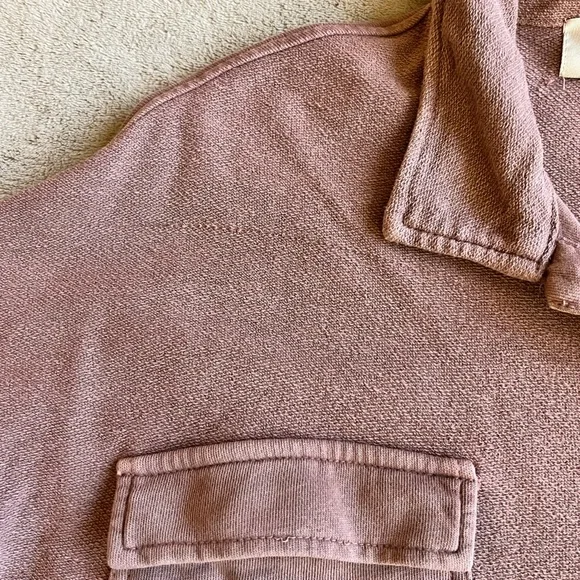 Oak & Trellis Reverse French Terry Shacket - Picture 11 of 13